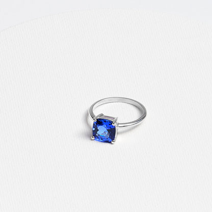 Cushion Tanzanite Ring · 2.73ct · Silver