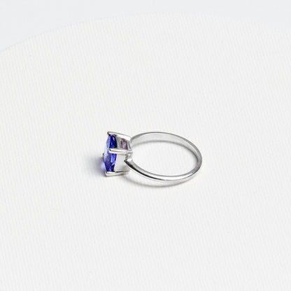 Cushion Tanzanite Ring · 2.73ct · Silver