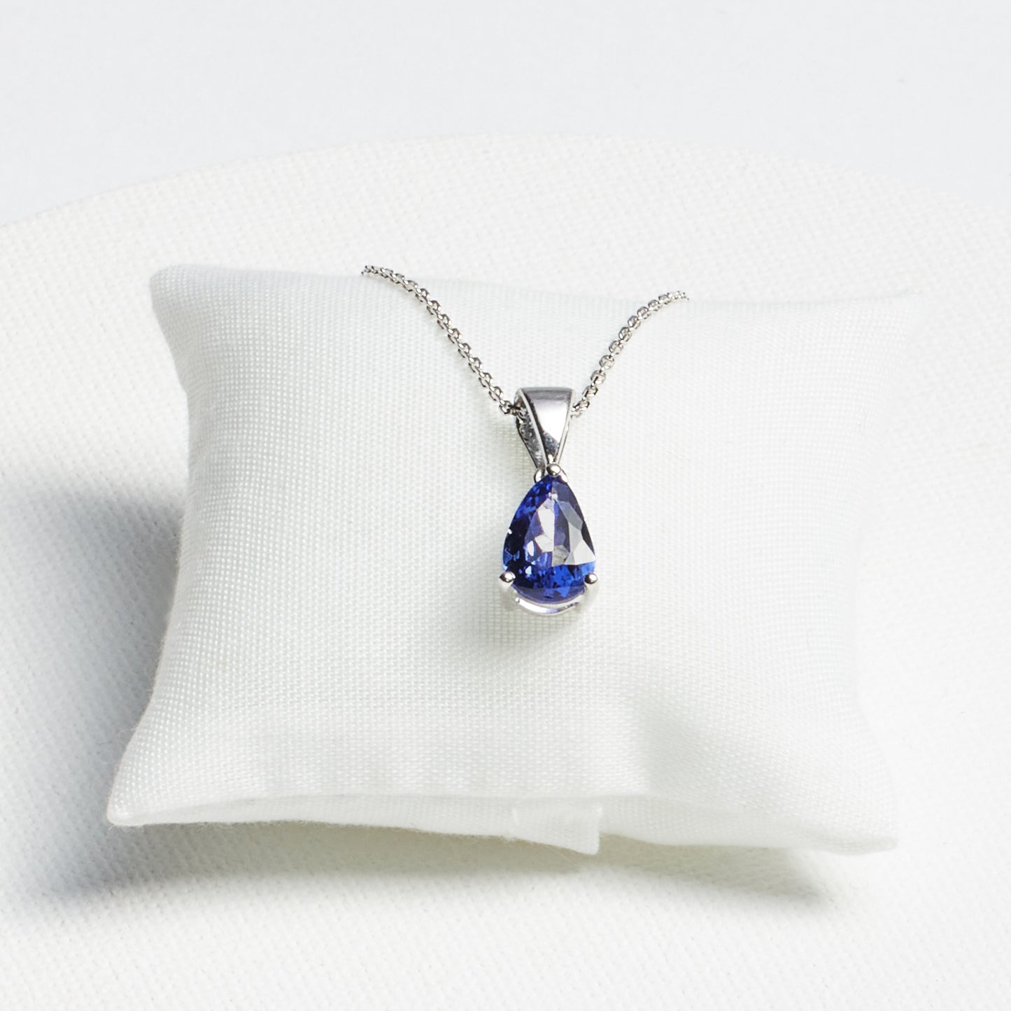 Teardrop Tanzanite Pendant · 1.5ct · Silver