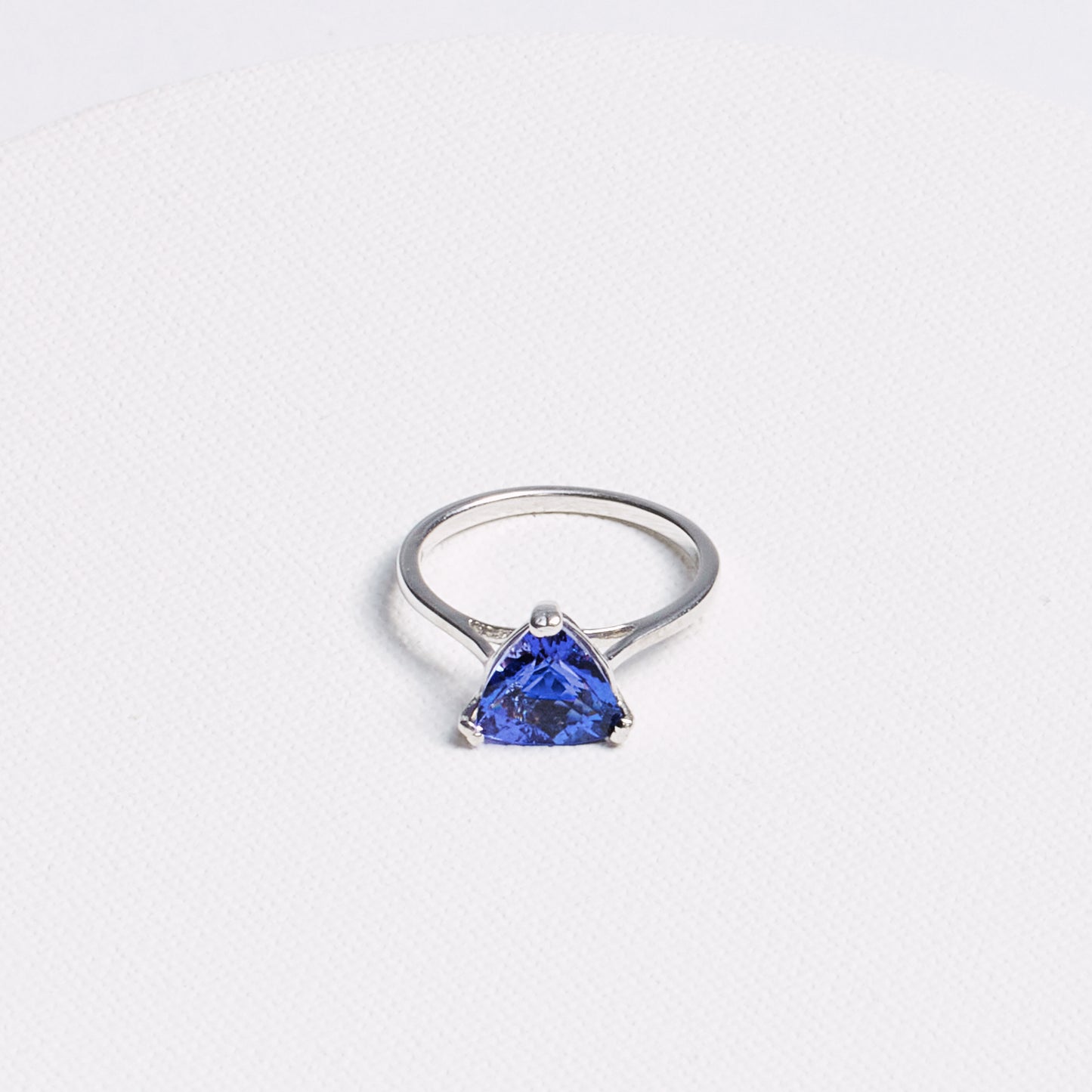 Trillion Tanzanite Ring · 2.49ct · 14K White Gold