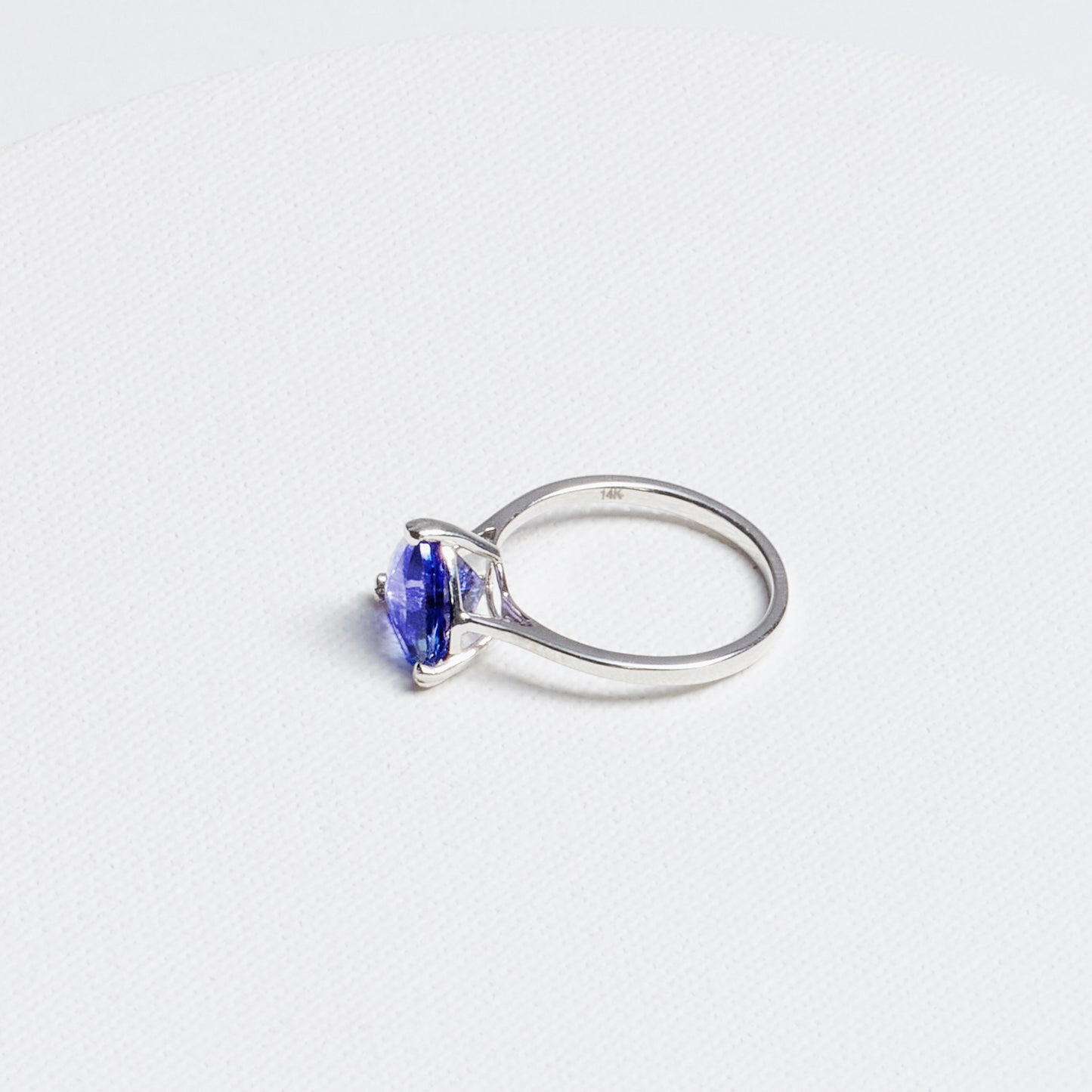 Trillion Tanzanite Ring · 2.49ct · 14K White Gold