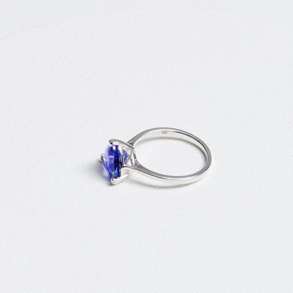 Trillion Tanzanite Ring · 2.49ct · 14K White Gold