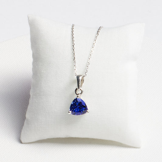 Trillion Tanzanite Pendant · 1.96ct · Silver