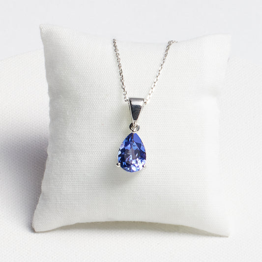 Teardrop Tanzanite Pendant · 2.2ct · Silver