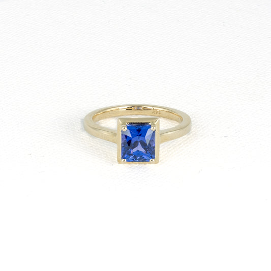 Emerald-Cut Tanzanite Ring · 2.35ct · 14K Yellow Gold