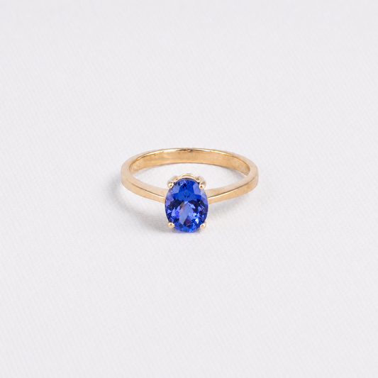 Oval Tanzanite Ring · 1.5ct · 10K Yellow Gold